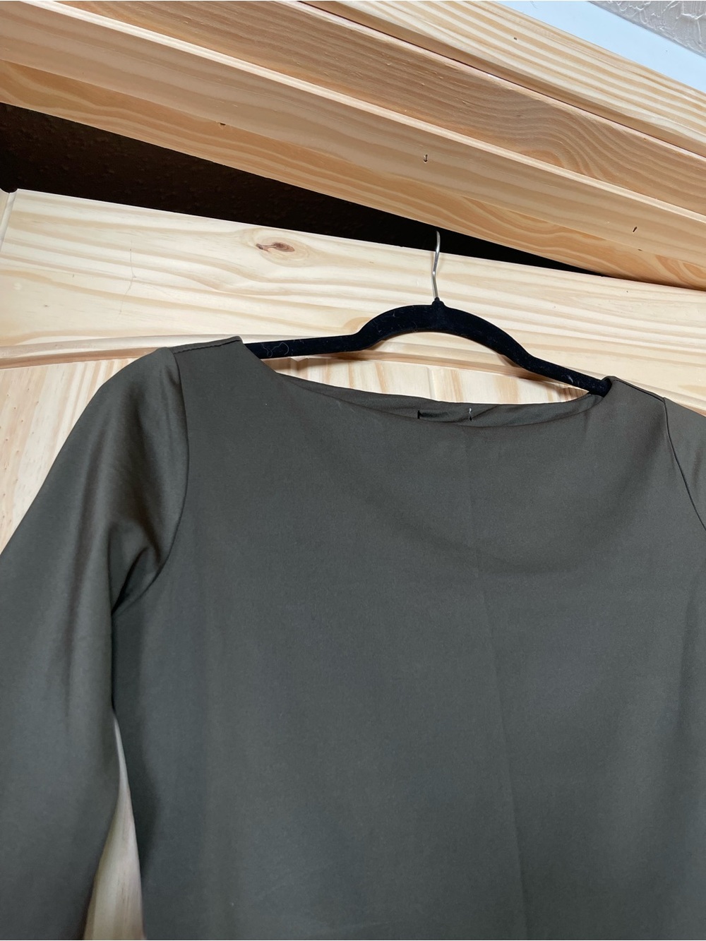 H&M Boatneck Top - Dark Khaki Green - Picture 4 of 4